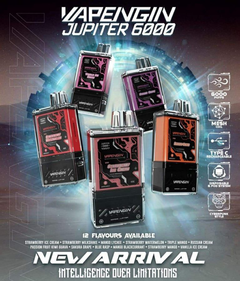 VAPENGIN JUPITER 6000PUFF (DEVICE+FLAVOUR) Vape Borong Malaysia